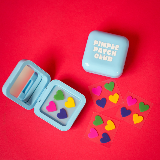 Hydrocolloid Pimple Patches, 32 Multi-Colour Heart Patches